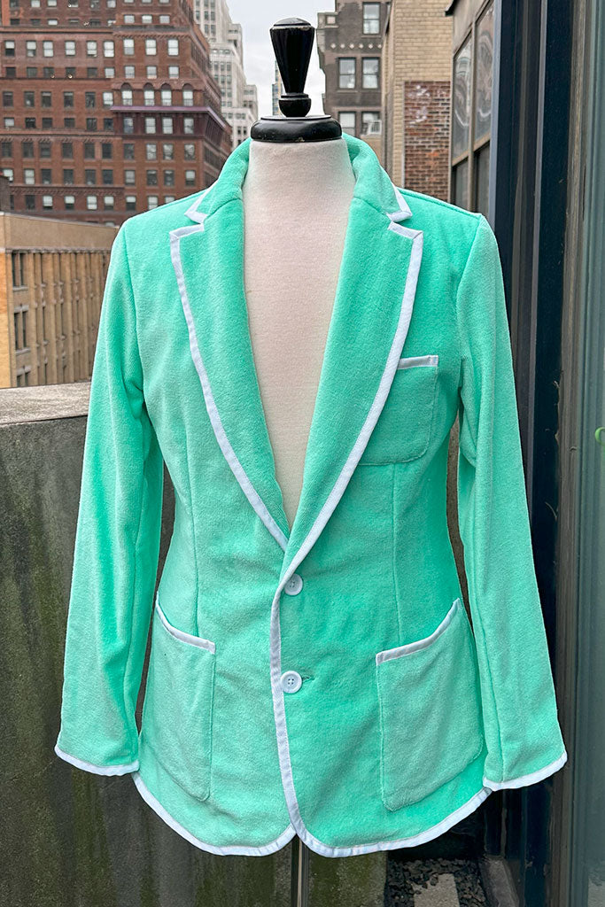 Men's Spearmint Blazer with White Trim